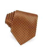 Moreschi Geometric Dot Print Silk Tie