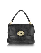 Moreschi Leather Twist-Lock Flap Bag