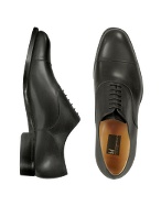 Moreschi Londra - Black Calfskin Cap Toe Oxford Shoes