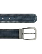 Moreschi Mens Navy Blue Perforated Leather Belt