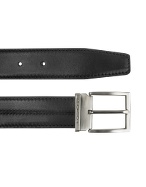 Moreschi Orly - Black Central Stitched Calf Leather Belt