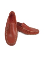 Moreschi Red Calf Leather Driving Shoes