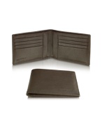 Moreschi Signature Dark Brown Leather Billfold Wallet