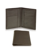 Signature Dark Brown Leather Coat Wallet