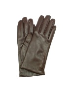 Moreschi Womens Dark Brown Nappa Leather Gloves