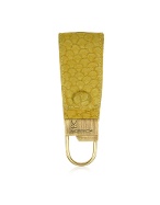 Moreschi Yellow Python Stamped Leather Key Fob