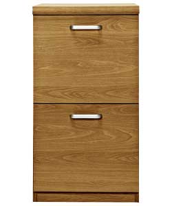 morgan 2 Drawer A4 Filing Cabinet - Oak Finish