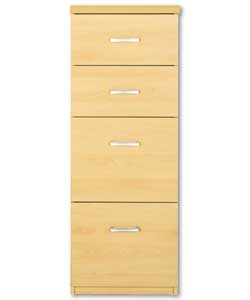 4 Drawer Filer - Beech Effect