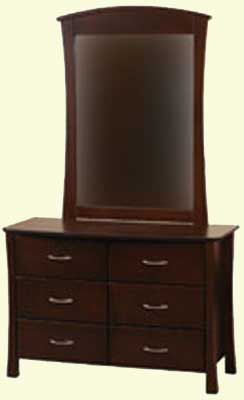 CHEST OF DRAWERS 6 DRAWER 3 BY 3 DARK