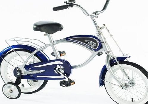 Morgan Cycle USA 14`` Cruiser Bicycle with Training Wheels Blue, toddler bike, retro kids bike