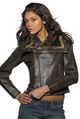 MORGAN fur trim leather jacket