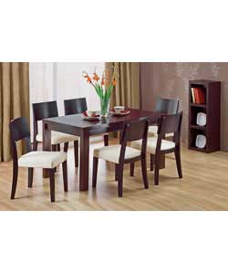 Morgan Walnut Dining Table and 4 Chairs