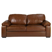 Morley large leather sofa, cognac