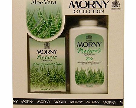 Morny Limited London MORNY collection duo natures aloe vera 100g soap   100g talc gift set