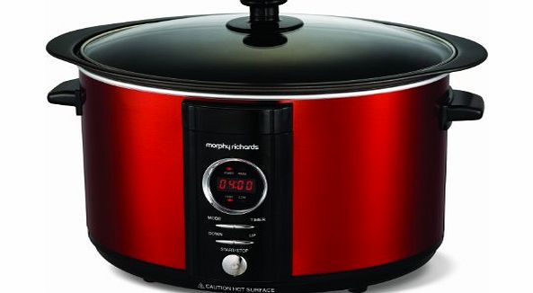 Morphy Richards 461005 Accents Slow Cooker, 163 Watt, Red