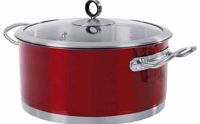 Morphy Richards Accents 24cm Casserole Dish - Red