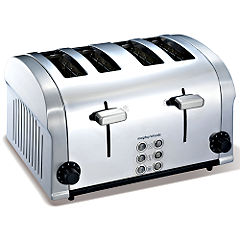 MORPHY RICHARDS Accents Die Cast 4 Slice Toaster Stainless Steel