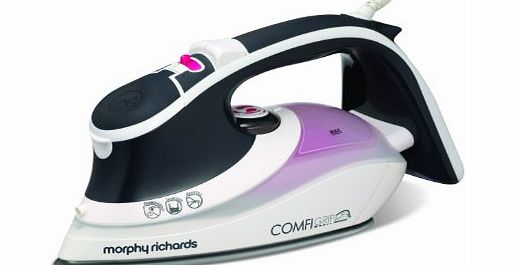 Morphy Richards Comfigrip 40870 Steam Iron with Trizone Diamond Soleplate, Charcoal/Pink