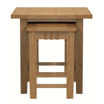 Artisan Solid Oak Nest of Tables