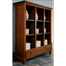 Morris Furniture Havana Open Bookcase - Dark Natural Oak