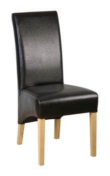 Morris Furniture Scenic Padded Leather Dining Chair