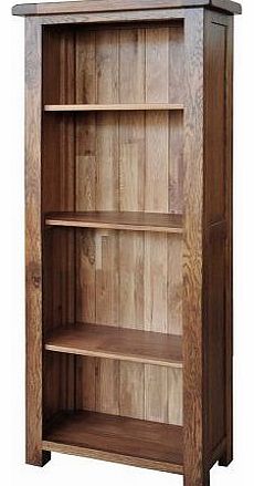 Rustic Oak Range Narrow Bookcase, 5 ft
