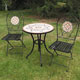 Mosaic Tile Table and Chairs Set