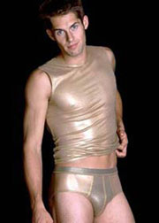 Gold Glitter mesh tank top