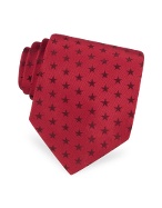 All Over Star Pattern Jacquard Silk Tie