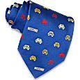 Moschino Blue Cars Silk Tie