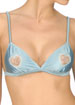 Blue Satin soft triangle bra