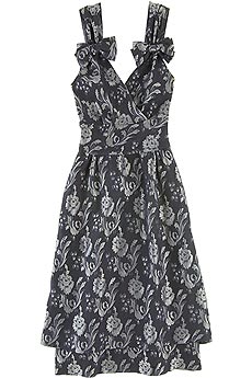 Floral jacquard dress