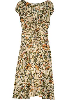 Moschino Cheap & Chic Floral Print Chiffon Dress