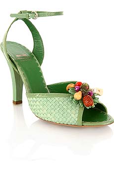 Fruit embellished open-toe sandals