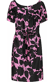 Floral silk mini dress