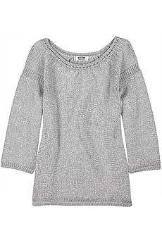 Metallic chunky knit sweater