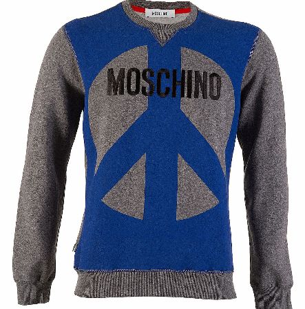 Moschino Chest Logo Print Sweatshirt Grey
