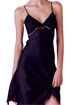 Chiffon and Lace chemise with lace up ribbon back