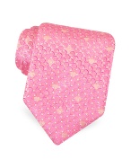 Moschino Circles and Dots Woven Silk Tie