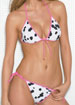 Dalmatian Print triangle bikini set