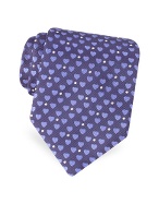 Moschino Hearts and Dots Woven Silk Tie