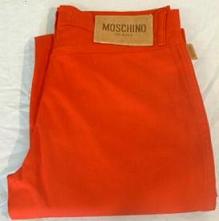 Moschino Ladies Red Cotton Trousers