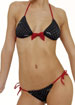 Logo and Dot triangle bikini set with bows