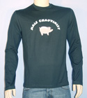 Mens Black Male Chauvinist Long Sleeve Cotton T-Shirt