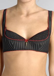 Pinstripe balcony bra