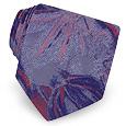 Shimmering Blue Floral Pattern Woven Silk Tie