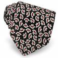 Moschino Stetson Pattern Black and Silver Woven Silk Tie