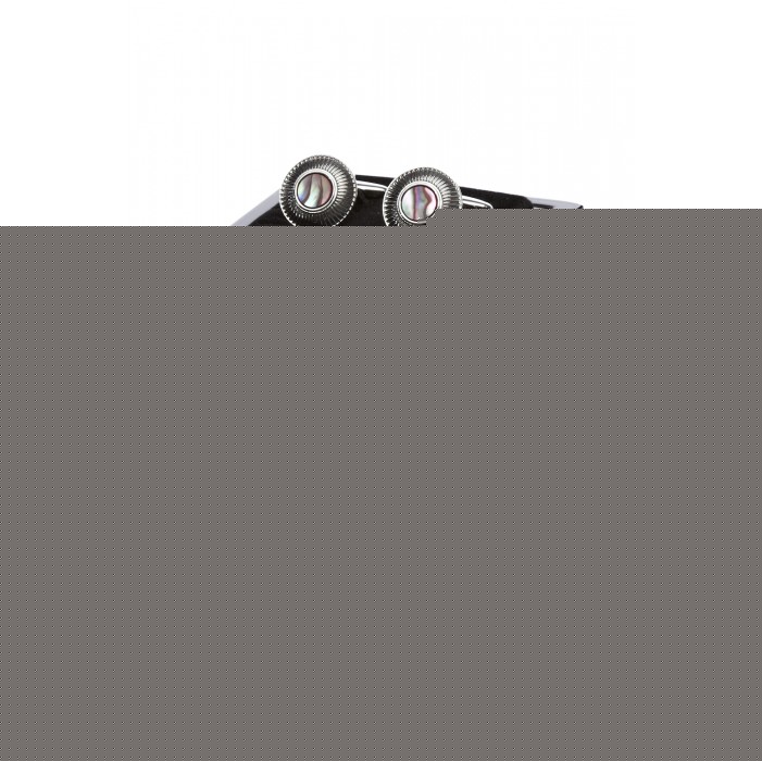 Moss 1851 Engraved Round Semi-Precious Cufflinks