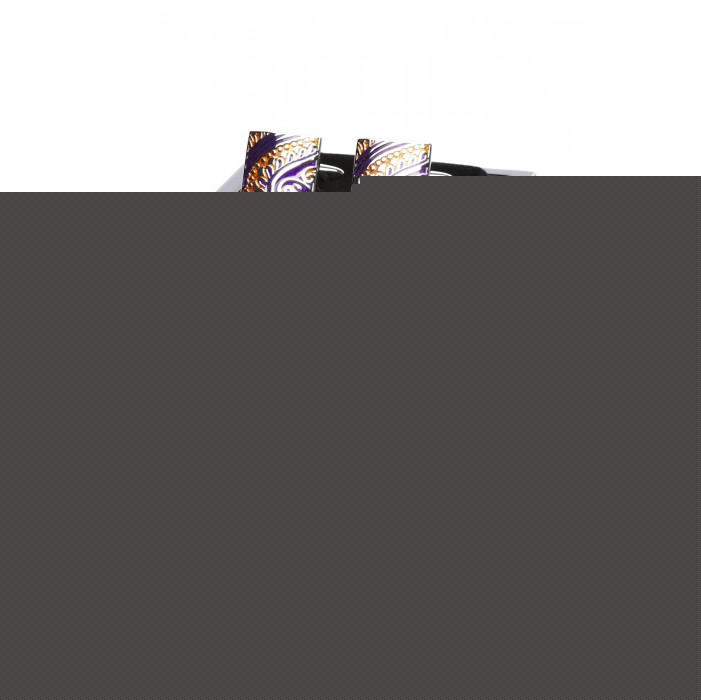 Moss 1851 Paisley Enamel Square Design Cufflinks