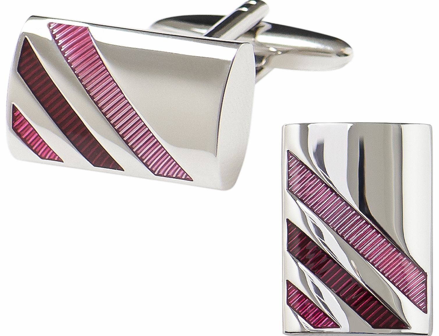 Moss 1851 Pink Enamel Cufflinks